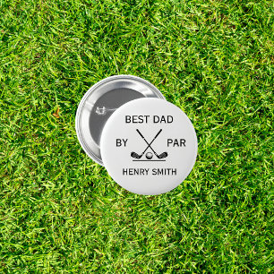 Bóton Redondo 5.08cm Melhor Pai pela Par Golfe Dia dos Pais Presente pa