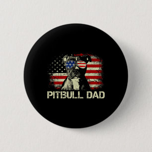 Bóton Redondo 5.08cm Melhor Pai Pitbull Alguma Vez Camisa Bandeira Amer