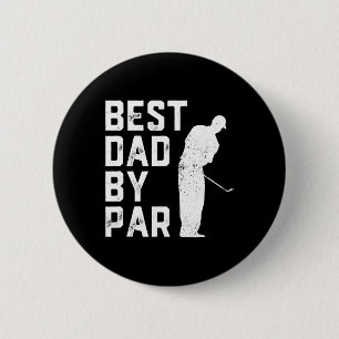 Bóton Redondo 5.08cm Melhor Pai Por Par Presente de Amante de Golfe Par