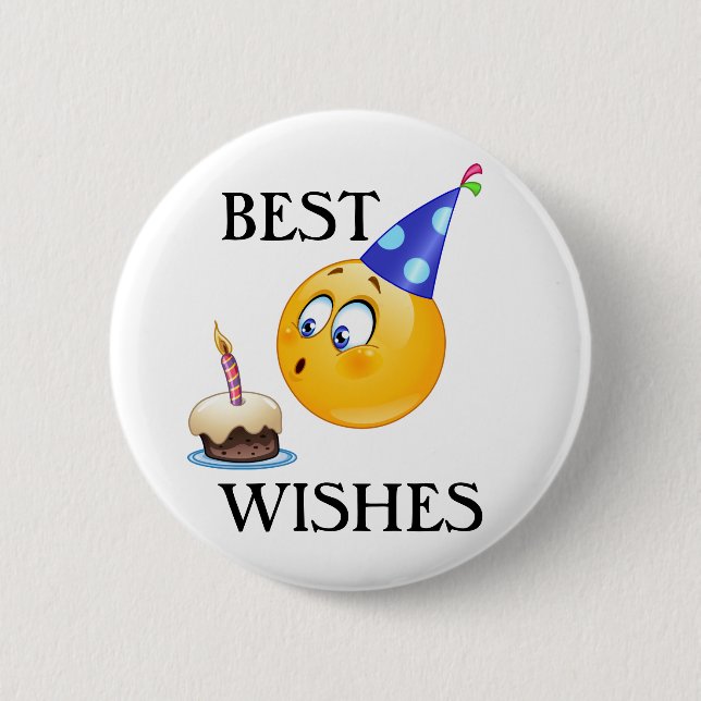 Bóton Redondo 5.08cm Melhores desejos (Frente)