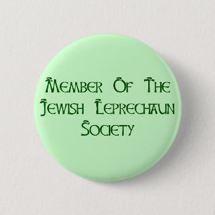 Bóton Redondo 5.08cm Membro Da Sociedade De Leprechaun Judaica