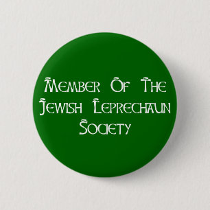 Bóton Redondo 5.08cm Membro Da Sociedade De Leprechaun Judaica