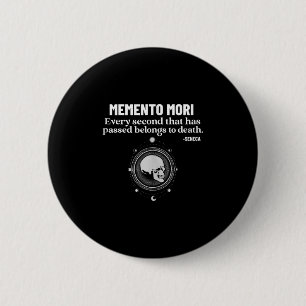 Bóton Redondo 5.08cm Memento Mori Seneca Stoicismo Filosofia Estática