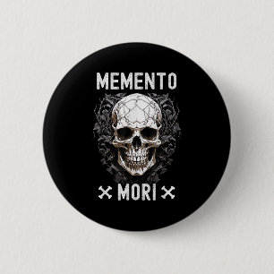 Bóton Redondo 5.08cm Memento Mori Stoic Mortalidade Stoicismo Filosofia