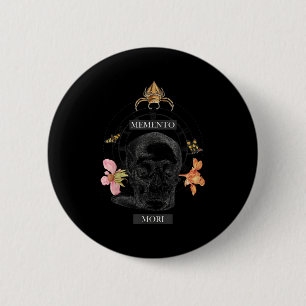 Bóton Redondo 5.08cm Memento Mori Stoicismo Filosofia Stoic