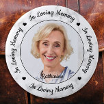 Bóton Redondo 5.08cm Memorial De Foto Personalizado Em Memória De Adort<br><div class="desc">Honre o seu amado com um botão personalizado de funeral do memorial fotográfico. Este botão único de manutenção do memorial é o presente perfeito para você, família ou amigos para prestar tributo ao seu amado. Esperamos que seu botão memorial traga paz, alegria e memórias felizes. Cite "In Loving Memory" (Em...</div>