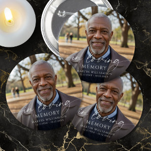 Bóton Redondo 5.08cm Memorial Foto Personalizada Em Memória Carinhosa