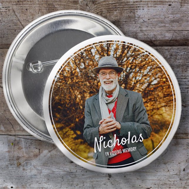 Bóton Redondo 5.08cm Memorial Simples de Fotografias de Quadros Moderno (Criador carregado)