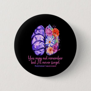 Bóton Redondo 5.08cm Memórias importam Alzheimer Púrpura Alzheimer Alzh