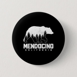 Bóton Redondo 5.08cm Mendocino Califórnia Urso Grizzly Orgulho Ao Ar Li