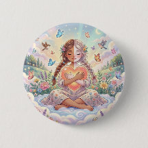 Menina Abraçando Coração Pacífico