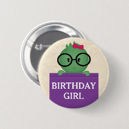 Bóton Redondo 5.08cm Menina aniversariante personalizada bibliófila