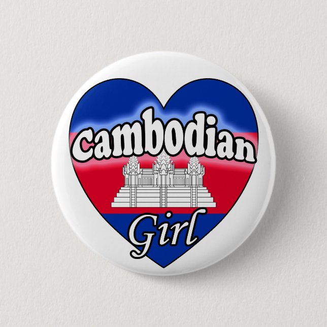 Bóton Redondo 5.08cm Menina Cambojana (Frente)