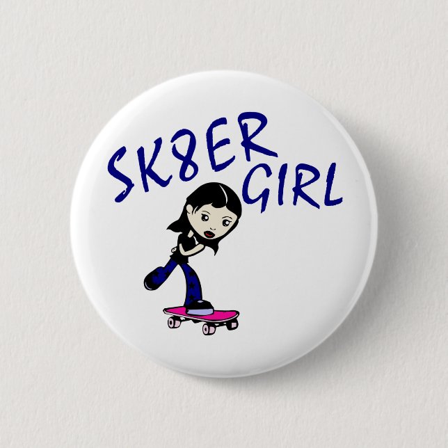 Bóton Redondo 5.08cm menina de sk8er (Frente)