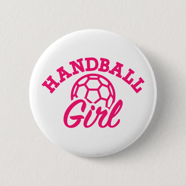 Bóton Redondo 5.08cm Menina do handball (Frente)