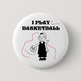 Bóton Redondo 5.08cm Menina eu jogo o basquetebol