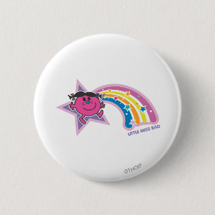 Bóton Redondo 5.08cm Menina Mau e Arco-íris