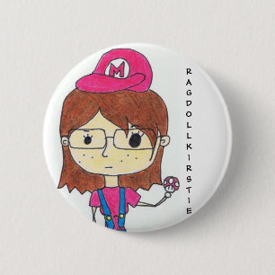 Bóton Redondo 5.08cm Menina super do geek