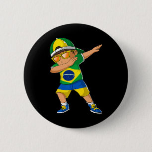 Bóton Redondo 5.08cm Menino Metade Brasileiro Metade Ucraniano Brasil U