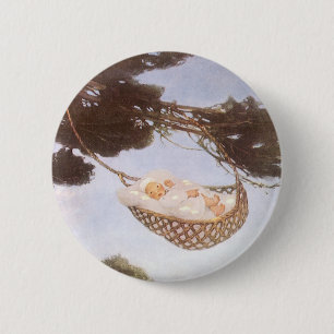 Bóton Redondo 5.08cm Menino na árvore Hassoc por Jessie Willcox Smith