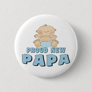 Bóton Redondo 5.08cm Menino NOVO ORGULHOSO da papá