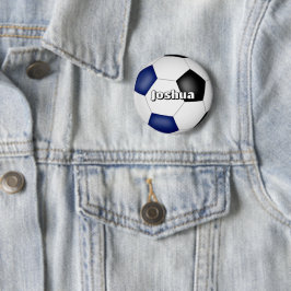 Bóton Redondo 5.08cm meninos jogadores azuis de futebol