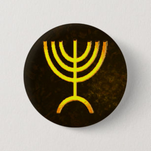 Bóton Redondo 5.08cm Menorah Flame