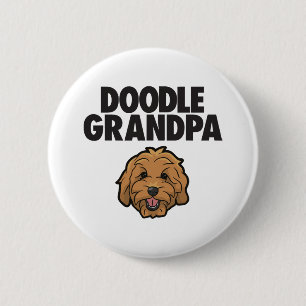 Bóton Redondo 5.08cm Mens Goldendoodle Avô Doodle Papa Goldene