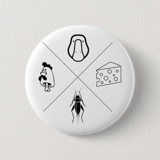 Bóton Redondo 5.08cm Mens Goose + Cheese + Cricket + Chicken Bone