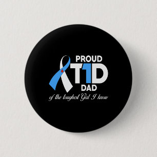 Bóton Redondo 5.08cm Mens Orgulhosos Pai T1D Da Sensibilização Para A D