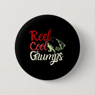 Bóton Redondo 5.08cm Mens Reel Legal Grumps Vintage Engraçado Pesca Pai