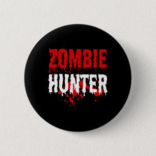 Bóton Redondo 5.08cm Mens Zombie Hunter Scary Halloween