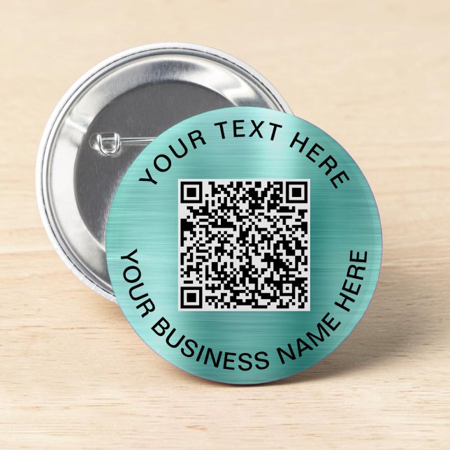 Bóton Redondo 5.08cm Mensagem de Promocional de Código QR (QR Code Promotional Mint Button)