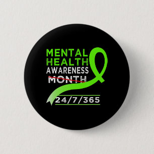 Bóton Redondo 5.08cm Mental Health Awareness Month Of May Fight The Sti