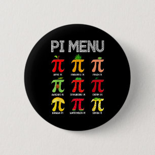 Bóton Redondo 5.08cm Menu Pi Frutas Feliz Dia do Pi Professor de Matemá