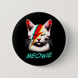 Bóton Redondo 5.08cm Meowie Cat Rock Music Concert Bandas Homens Crianç