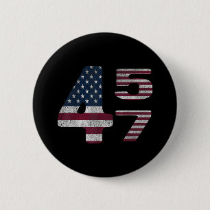 Bóton Redondo 5.08cm Mercadoria Americana da Bandeira Trump Trump 45 47
