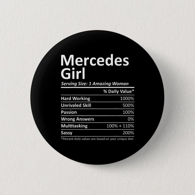 Bóton Redondo 5.08cm Mercedes Girl Tx Texas Funny City Home Roots Usa G (Frente)