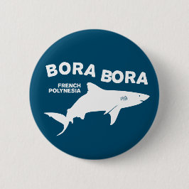 Bóton Redondo 5.08cm Mergulho De Tubarão Em Bora Bora