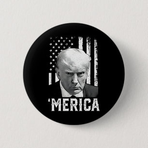 Bóton Redondo 5.08cm Merica Trump Happy 4 De Julho Bandeira Americana T