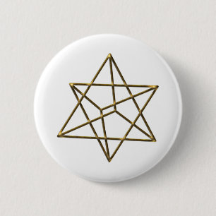 Bóton Redondo 5.08cm Merkaba - estrela Tetraeder Metatrons cubo -