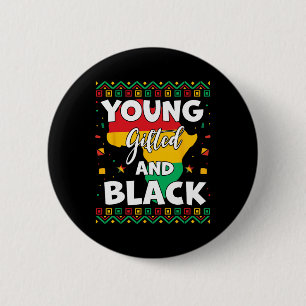Bóton Redondo 5.08cm Mês da História Africana Mapas Africanos Jovens Ta