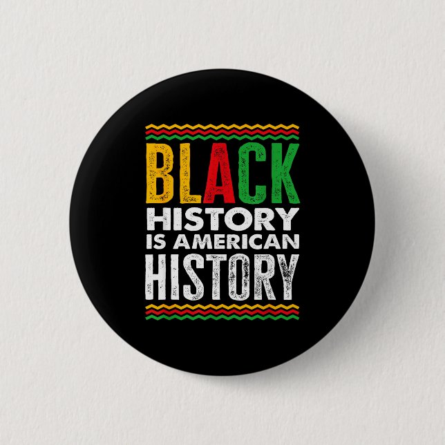 Bóton Redondo 5.08cm Mês da História Afro-Americana  (Frente)