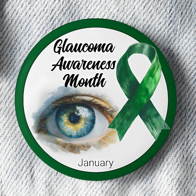 Bóton Redondo 5.08cm Mês de Conscientização sobre Glaucoma em Janeiro (Criador carregado)