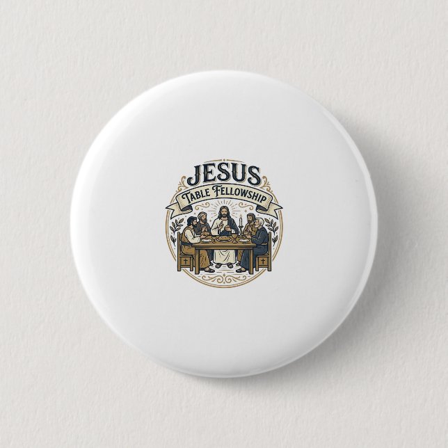 Bóton Redondo 5.08cm Mesa de Comunhão de Jesus Mesa de Comunhão de Jesu (Frente)