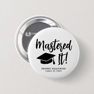 Bóton Redondo 5.08cm Mestrados Personalizados Graduação Mastered It