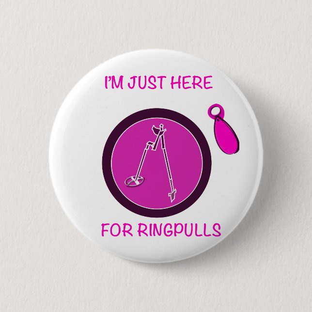 Bóton Redondo 5.08cm Metal Detecting  (Frente)