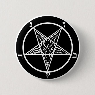Bóton Redondo 5.08cm metal preto, baphomet, senhor da escuridão!