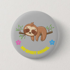 Bóton Redondo 5.08cm Meu Animal Espírito | Modelo De Lama De Corte