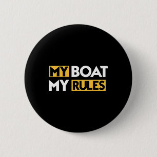Bóton Redondo 5.08cm Meu Barco Minhas Regras Veleiro Vela Navegação Cap